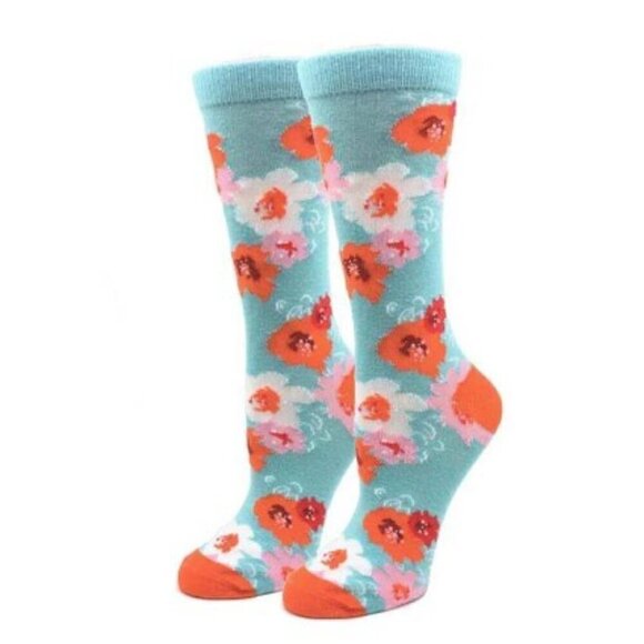 BIGFOOT SOCK CO WOMEN’S FLOWER NOVELTY SOCKS - Picture 1 of 7